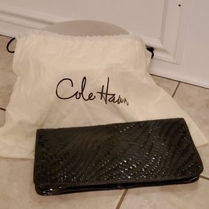 NWOT Cole Haan Mahogany Patent Clutch